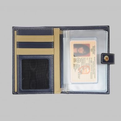 Обложка комбинированная для паспорта и прав с отделением под купюры Neri Karra из натуральной кожи 0351n.3-01.09/3-01.65
