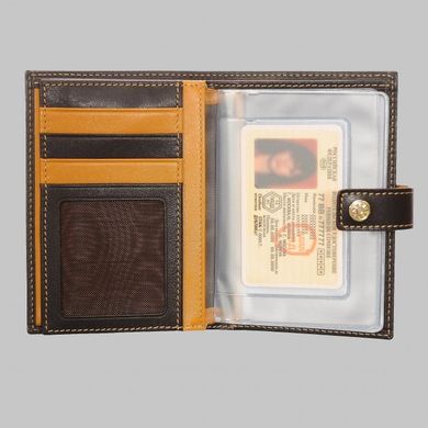 Обложка комбинированная для паспорта и прав с отделением под купюры Neri Karra из натуральной кожи 0351n.3-01.63/3-01.53
