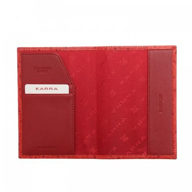 Обложка для паспорта Karra из натуральной кожи k0110.1-17.50 красная