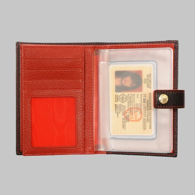 Обложка комбинированная для паспорта и прав с отделением под купюры Neri Karra из натуральной кожи 0351nr.05.01/05