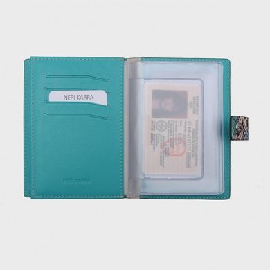 Обкладинка комбінована для паспорта та прав Neri Karra з натуральної шкіри 0231.2-82.06 мультиколір