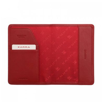 Обкладинка для паспорта Karra з натуральної шкіри k0110.3-01.05 червона