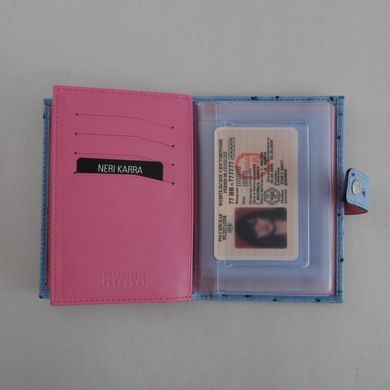 Обкладинка комбінована для паспорта та прав Neri Karra з натуральної шкіри 0031.2-78.23/35