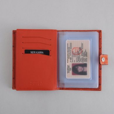 Обкладинка комбінована для паспорта та прав Neri Karra з натуральної шкіри 0031.2-78.37