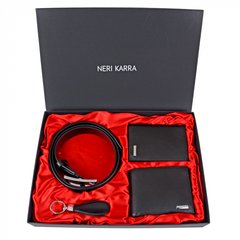 Подарочный мужской набор Neri Karra из натуральной кожи n394/0110/0101/222/3-01.01-125 черный
