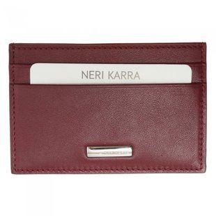 Кредитница Neri Karra з натуральної шкіри 0133.3-01.87 бордова