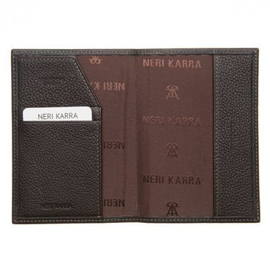 Обложка для паспорта Neri Karra из натуральной кожи 0110s.05.01/49 чёрная