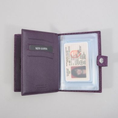 Обкладинка комбінована для паспорта та прав Neri Karra з натуральної шкіри 0031.2-42.41