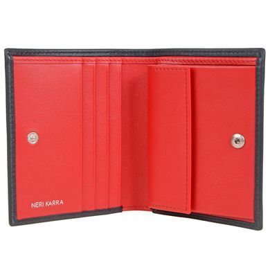 Женский кошелёк Neri Karra из натуральной кожи 0504.3-01.01/05 чёрный/красный