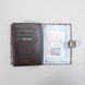 Обкладинка комбінована для паспорта і прав Neri Karra з натуральної шкіри 0031.2-16.63 темно коричнева:6