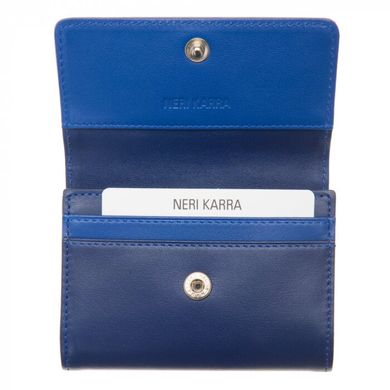 Візитниця для особистих візиток Neri Karra з натуральної шкіри 0288.3-01.92/3-01.85 синя