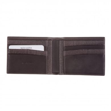 Кошелек мужской Neri Karra из натуральной кожи 0429hs.1-42.60/3-01.49 тёмно коричневый