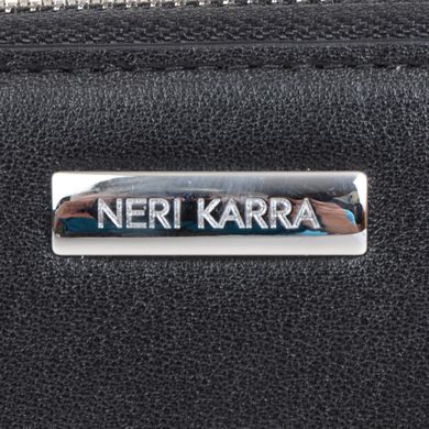 Кошелёк женский Neri Karra из натуральной кожи 0563.3-01.01/05 чёрный/красный