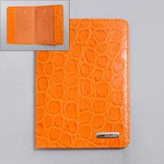Обложка для паспорта Neri Karra из натуральной кожи 0040.orange