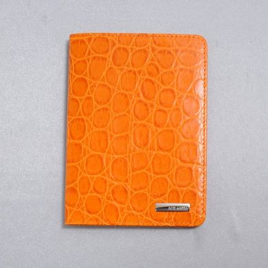 Обкладинка для паспорта Neri Karra з натуральної шкіри 0040.orange