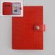 Обкладинка комбінована для паспорта і прав Neri Karra з натуральної шкіри 0031.1-28.25 червона:1