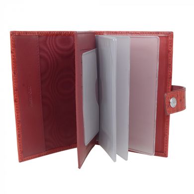 Обложка комбинированная для паспорта и прав Neri Karra из натуральной кожи 0031.1-17.51 красная
