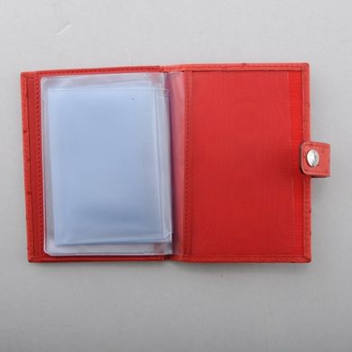 Обкладинка комбінована для паспорта і прав Neri Karra з натуральної шкіри 0031.1-27.05 червона