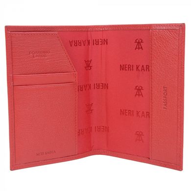Обкладинка для паспорта Neri Karra з натуральної шкіри 0110.22.05 червона