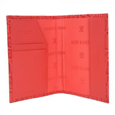 Обкладинка для паспорта Neri Karra з натуральної шкіри 0110.1-20.25 червона