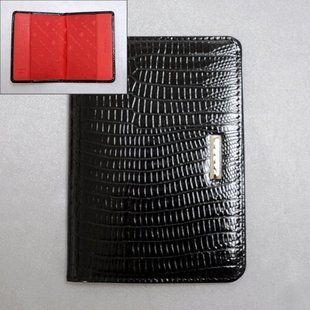 Обложка для паспорта Karra из натуральной кожи k10001.532.01/05 чёрная/красная