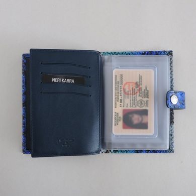 Обкладинка комбінована для паспорта та прав Neri Karra з натуральної шкіри 0031.1-08.23 мультиколір