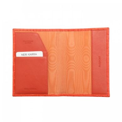Обкладинка для паспорта Neri Karra з натуральної шкіри 0110.1-25.37 помаранчевий